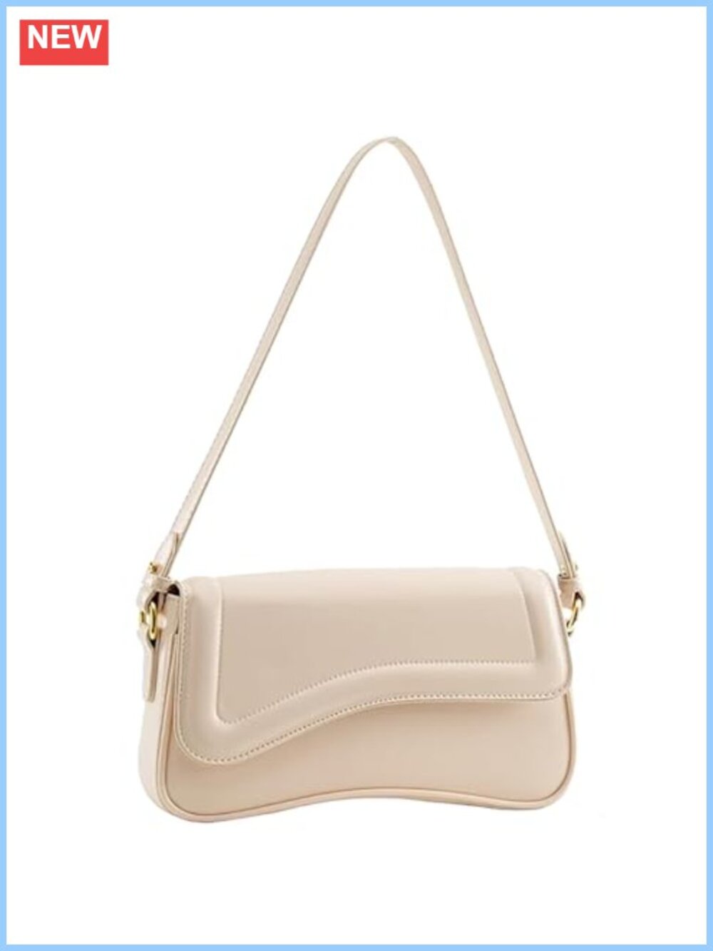 Small Shoulder Bag PU Leather Clutch Hobo Purse Zipper Crossbody Retro Vegan